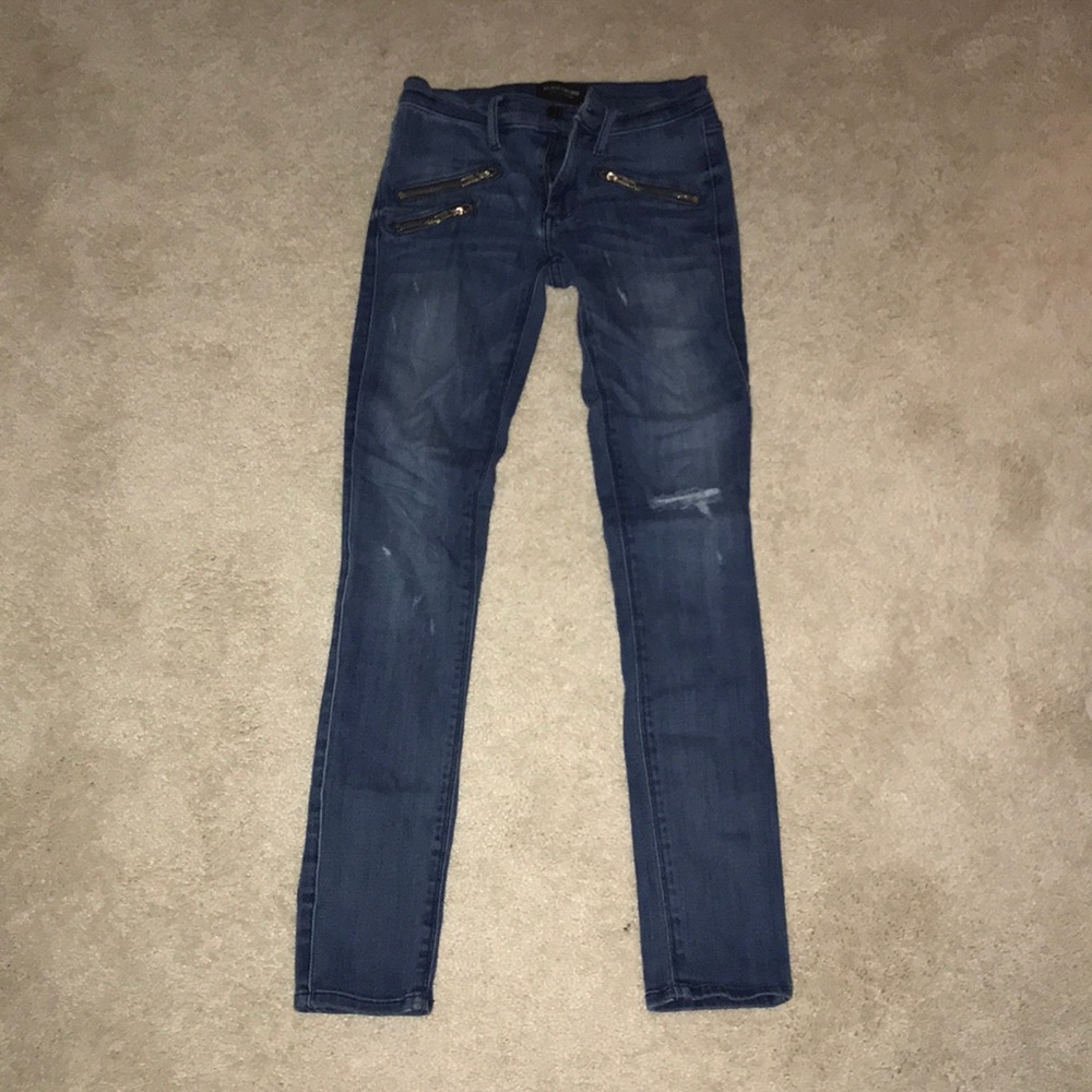 Black Orchid Blue Jeans with Zippers